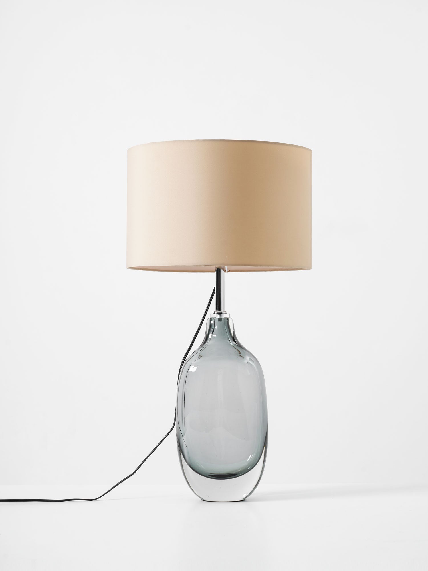 Glazed Crystal Table Lamp-Neutral Decor
