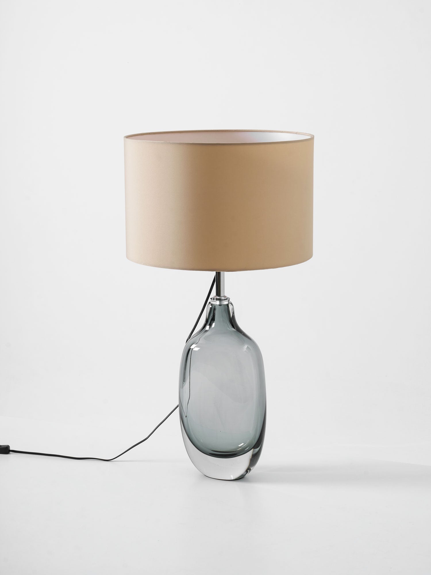 Glazed Crystal Table Lamp-Neutral Decor