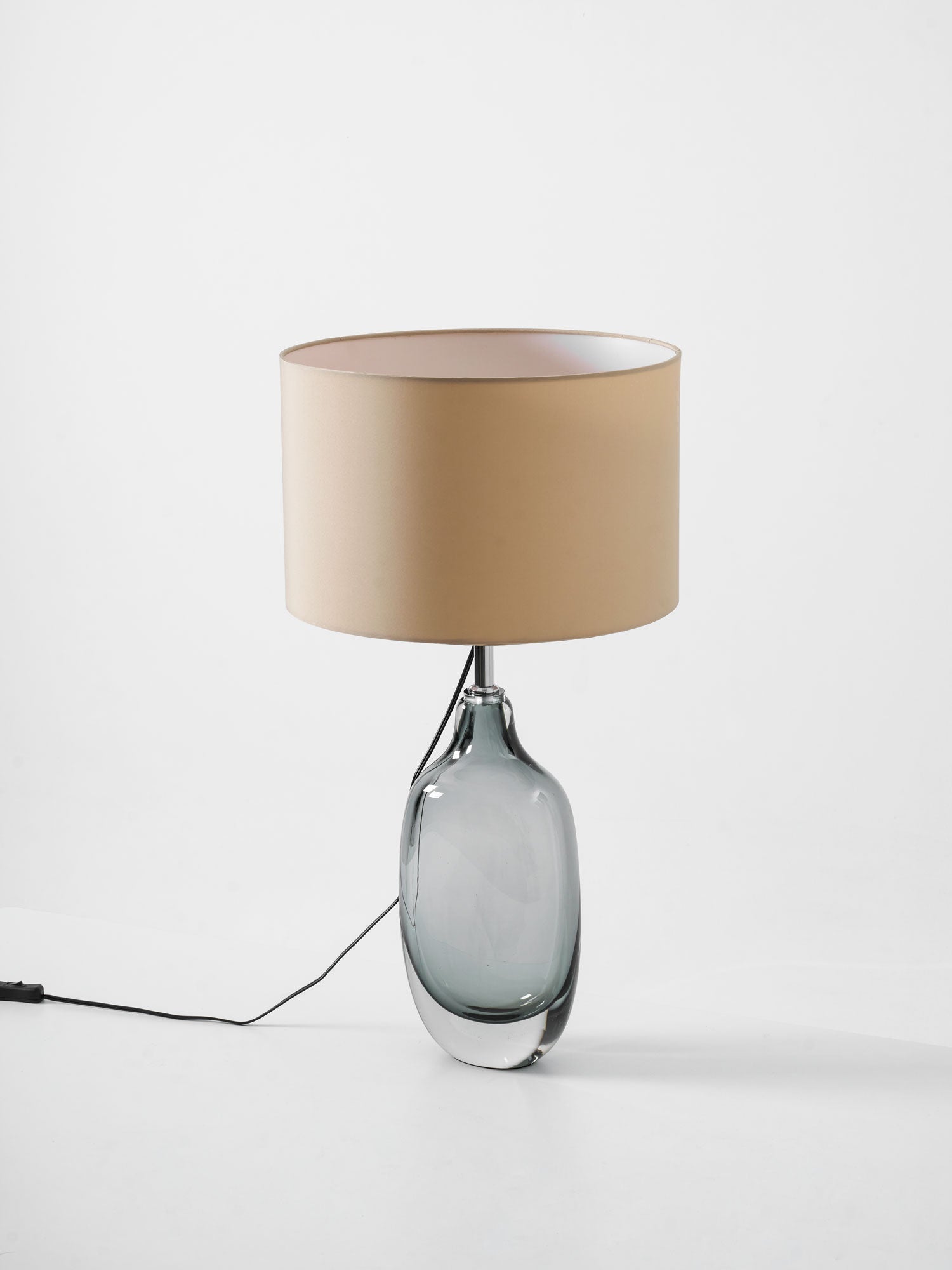 Glazed Crystal Table Lamp-Neutral Decor