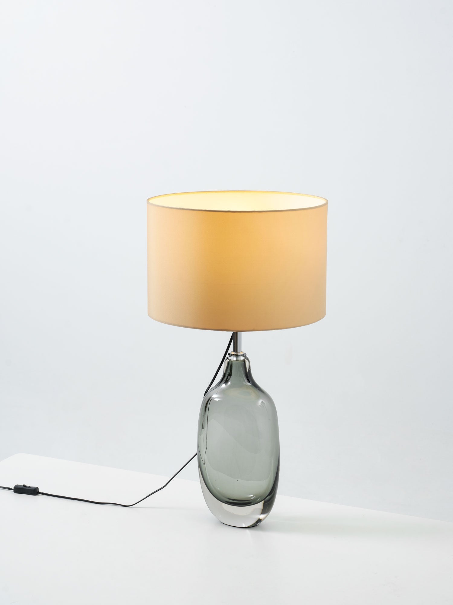 Glazed Crystal Table Lamp-Neutral Decor