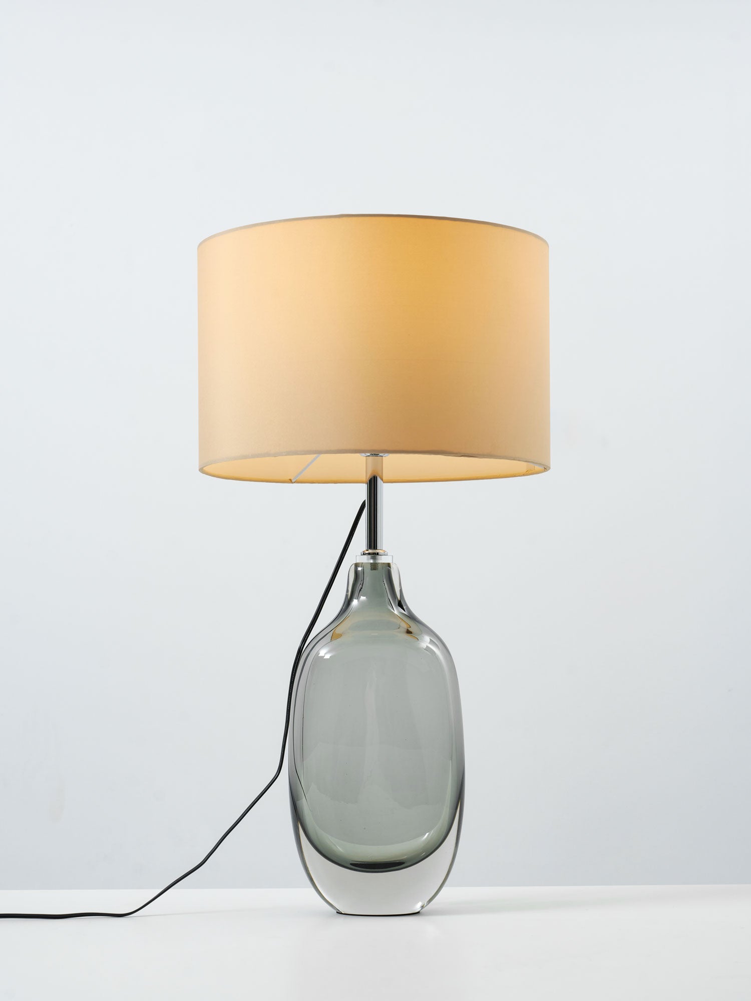 Glazed Crystal Table Lamp-Neutral Decor