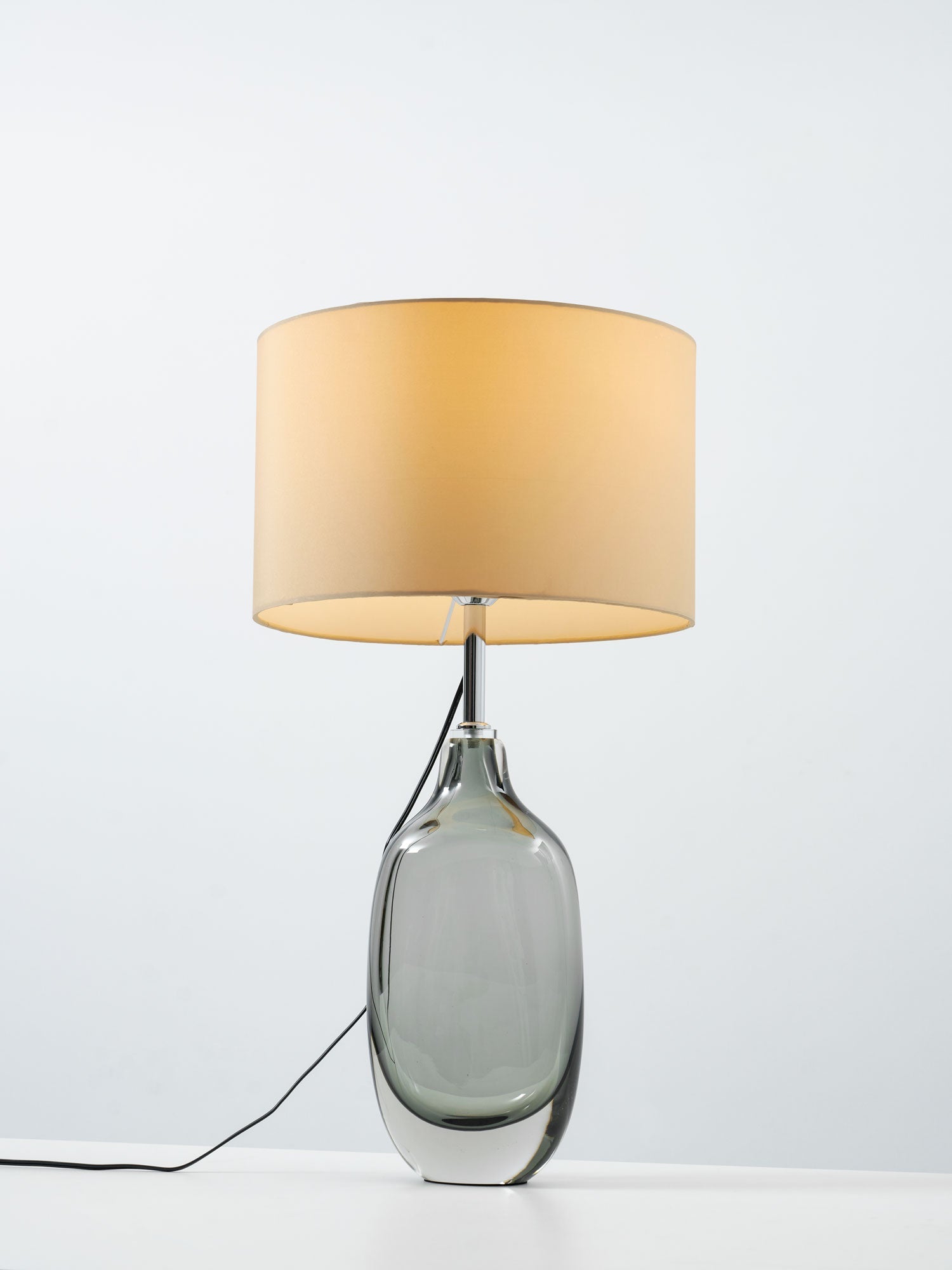 Glazed Crystal Table Lamp-Neutral Decor