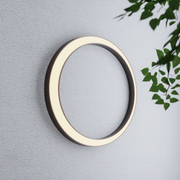 Oron Circular Moon Modern Steel Outdoor Wall Lights
