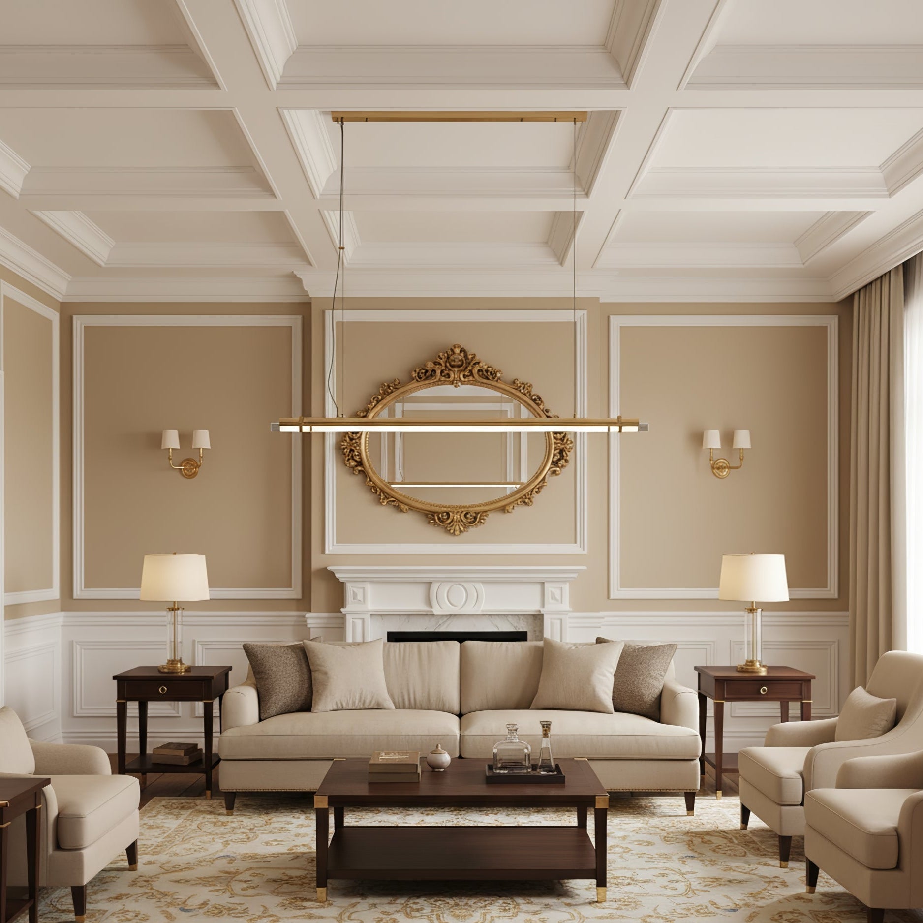 Gleam Bar Linear Pendant Lamp-Neutral Decor