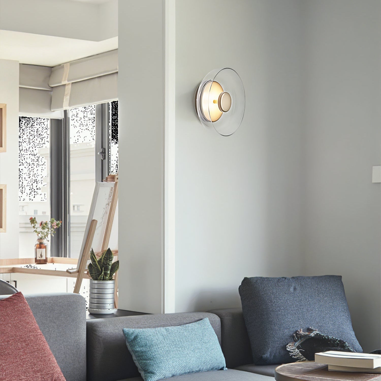 Lomino Premium Nordic Art Glass Wall Light-Neutral Decor