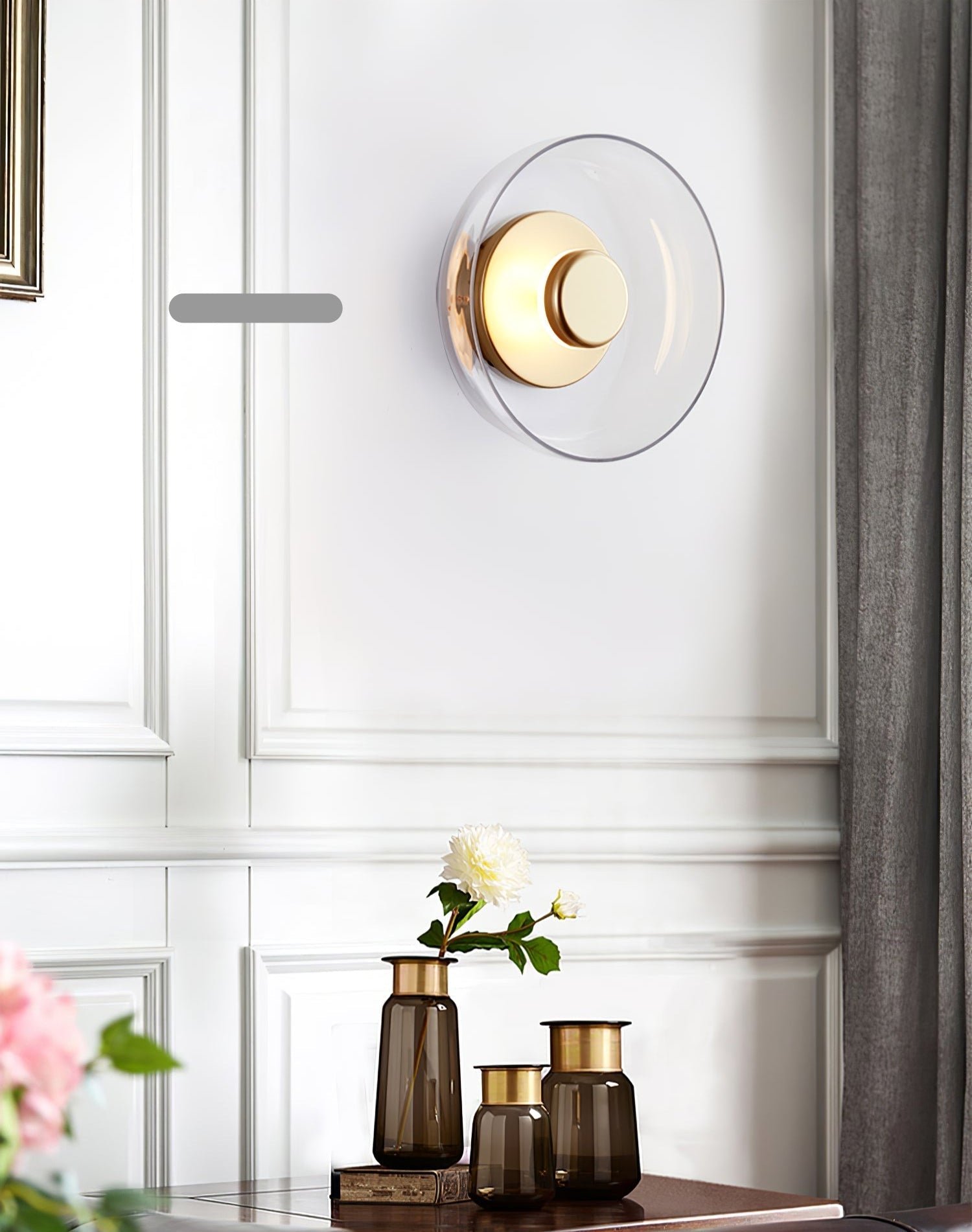 Lomino Premium Nordic Art Glass Wall Light-Neutral Decor