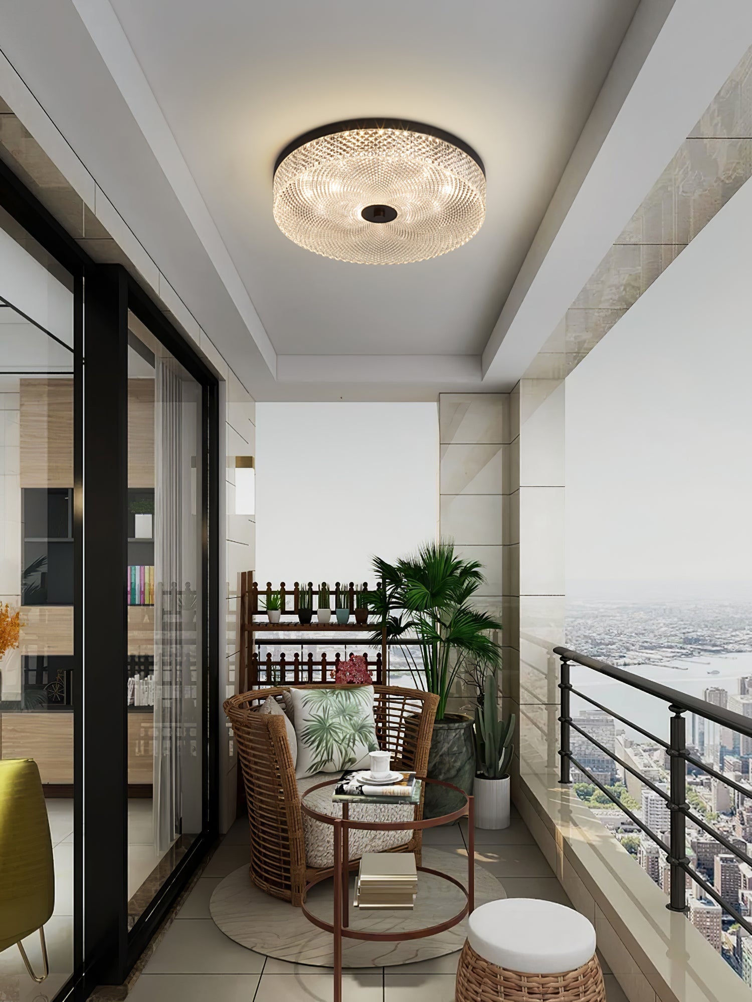 Ovelion Modern Minimalist Striped Ceiling Light-Neutral Decor