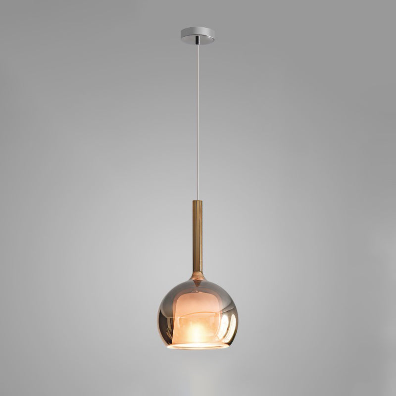 Lustra Pendant Lamp Smoked Glass Round-Neutral Decor