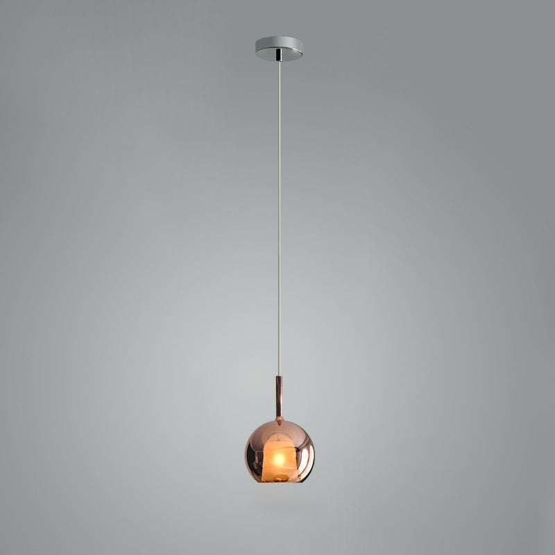 Lustra Pendant Lamp Smoked Glass Round-Neutral Decor