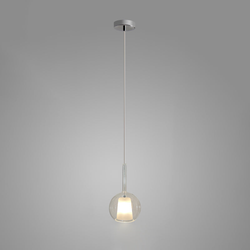 Lustra Pendant Lamp Smoked Glass Round-Neutral Decor