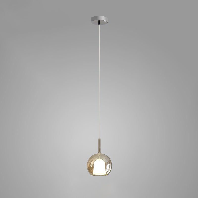 Lustra Pendant Lamp Smoked Glass Round-Neutral Decor