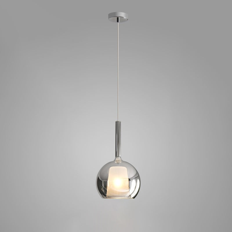 Lustra Pendant Lamp Smoked Glass Round-Neutral Decor