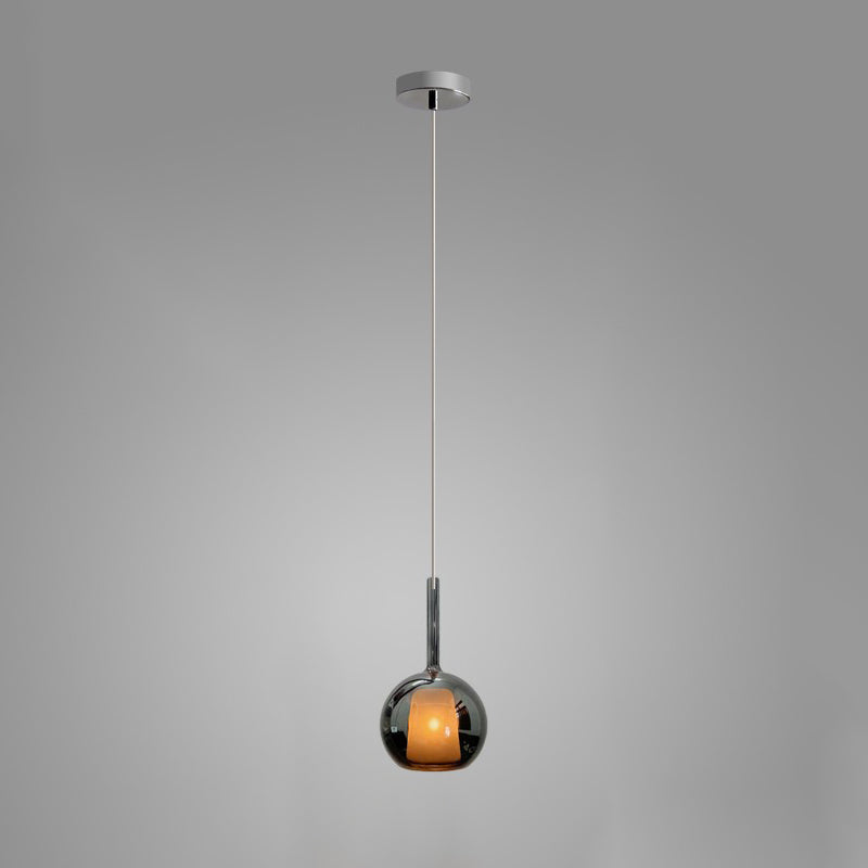 Lustra Pendant Lamp Smoked Glass Round-Neutral Decor