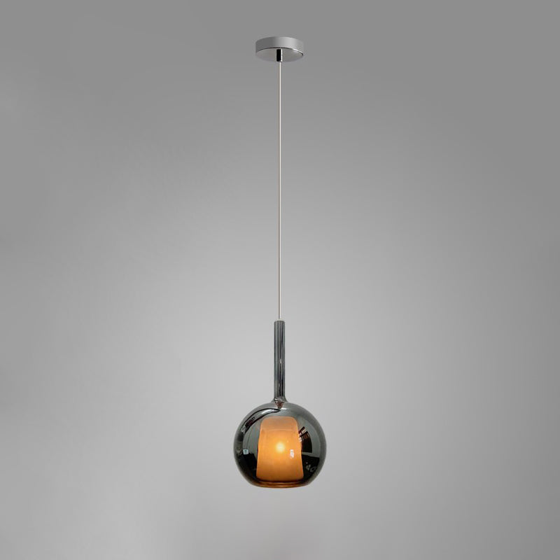 Lustra Pendant Lamp Smoked Glass Round-Neutral Decor