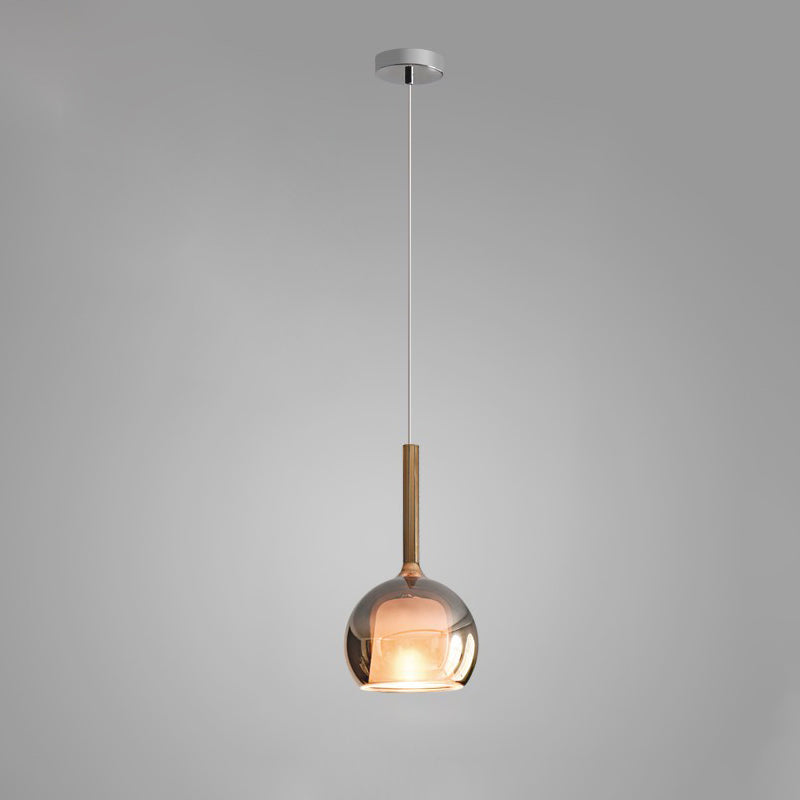 Lustra Pendant Lamp Smoked Glass Round-Neutral Decor