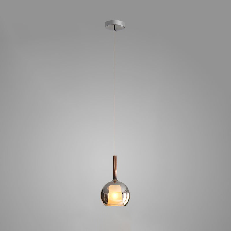 Lustra Pendant Lamp Smoked Glass Round-Neutral Decor