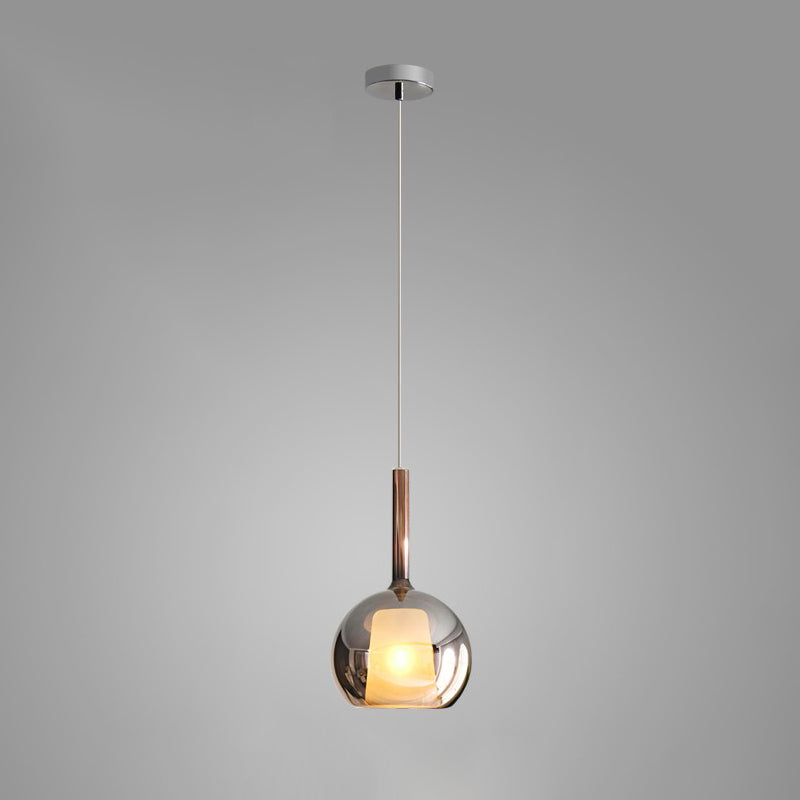 Lustra Pendant Lamp Smoked Glass Round-Neutral Decor