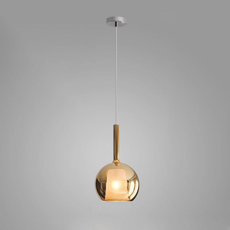 Lustra Pendant Lamp Smoked Glass Round-Neutral Decor