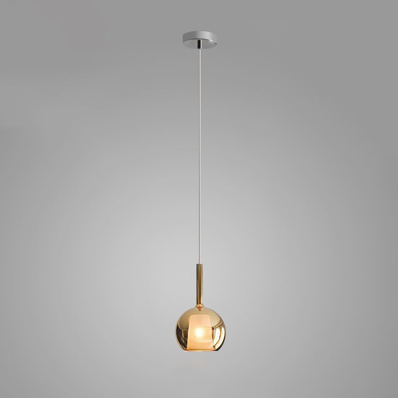 Lustra Pendant Lamp Smoked Glass Round-Neutral Decor