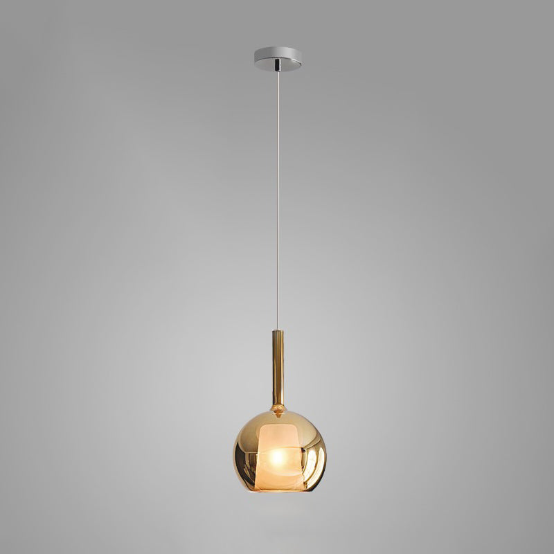 Lustra Pendant Lamp Smoked Glass Round-Neutral Decor