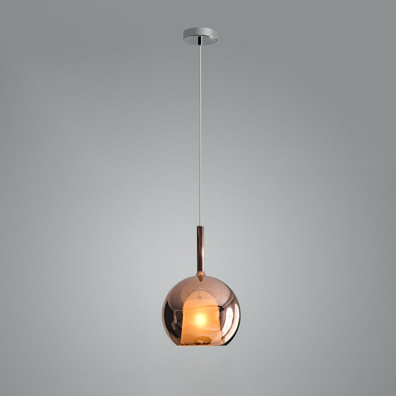 Lustra Pendant Lamp Smoked Glass Round-Neutral Decor