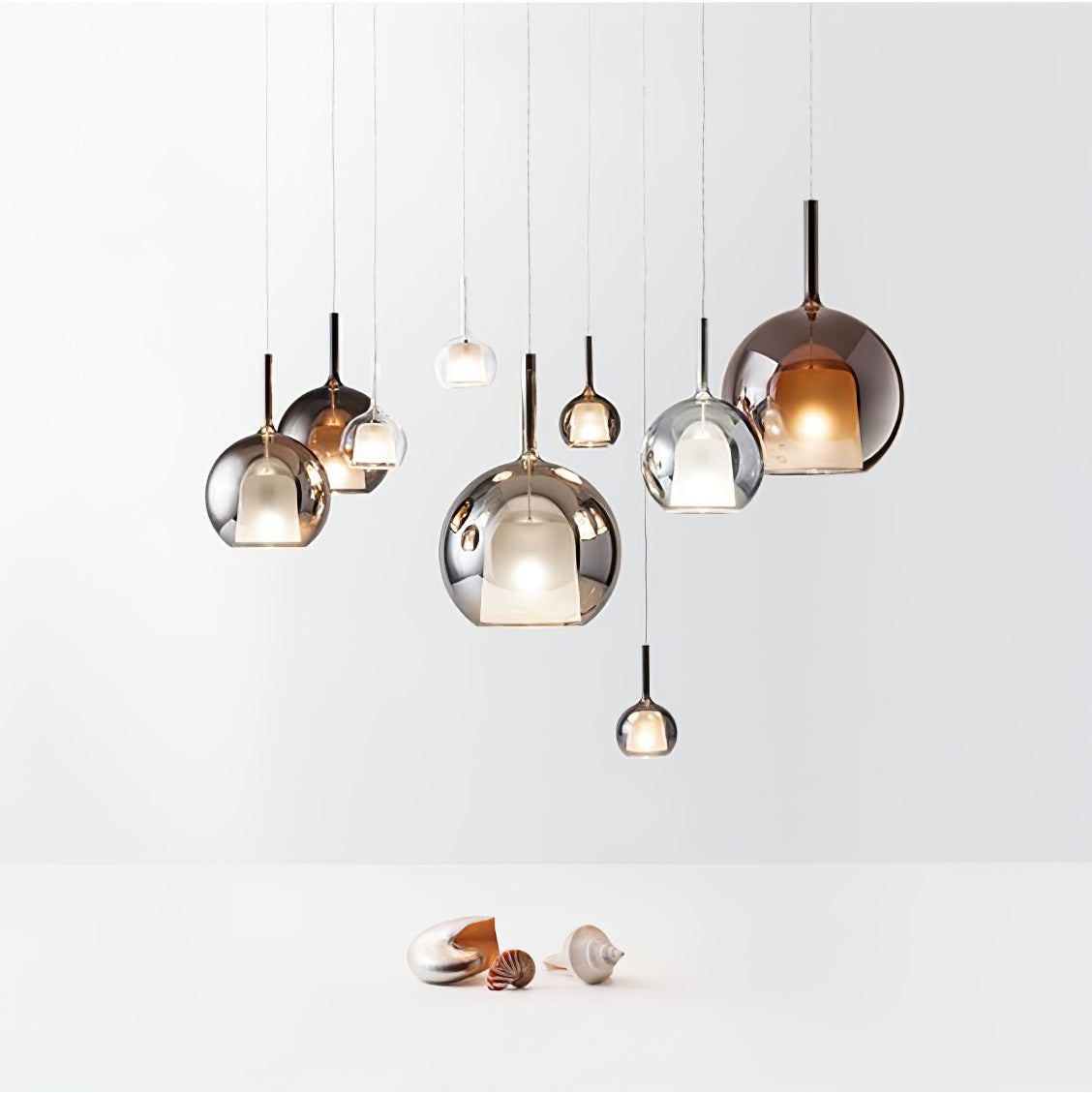 Lustra Pendant Lamp Smoked Glass Round-Neutral Decor