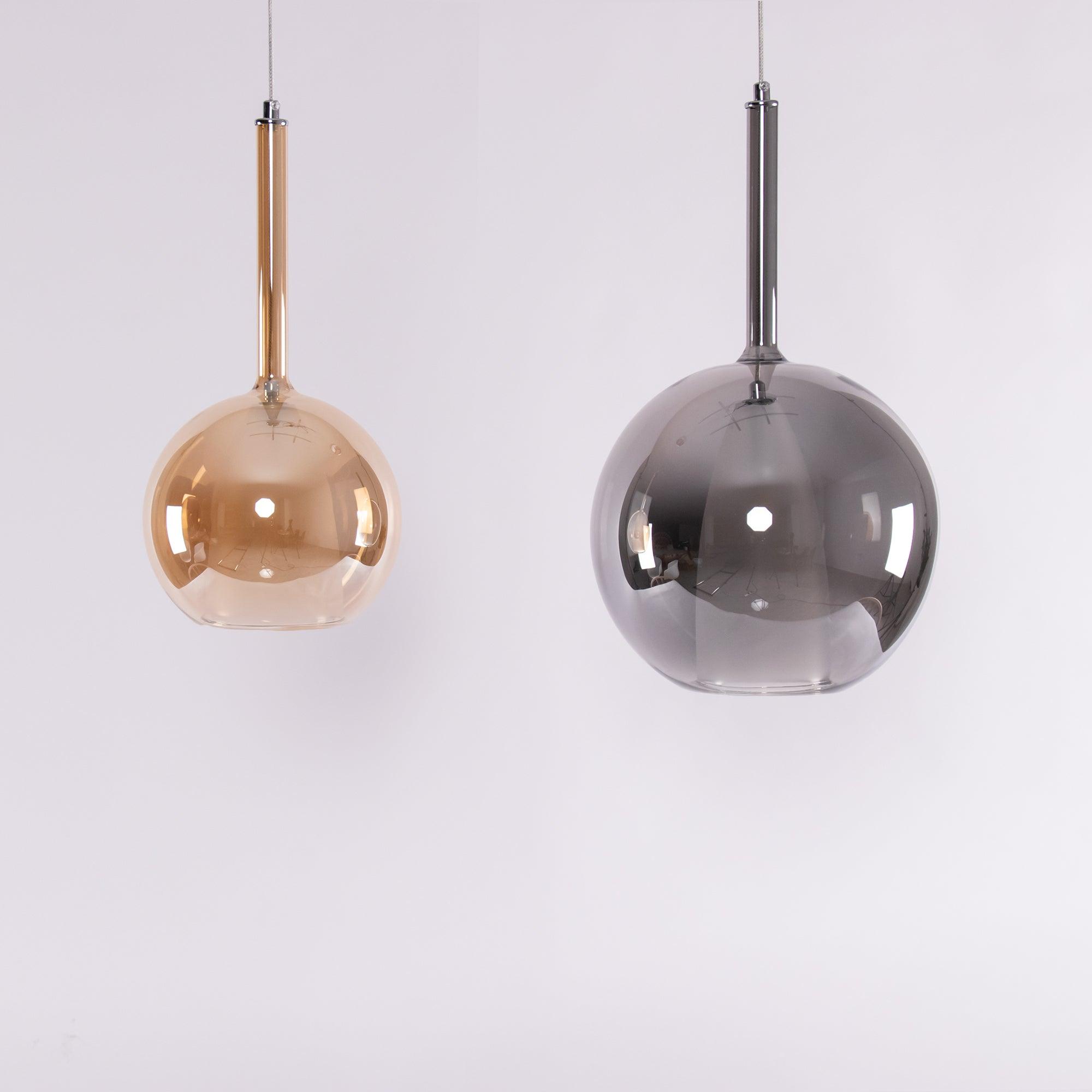 Lustra Pendant Lamp Smoked Glass Round-Neutral Decor