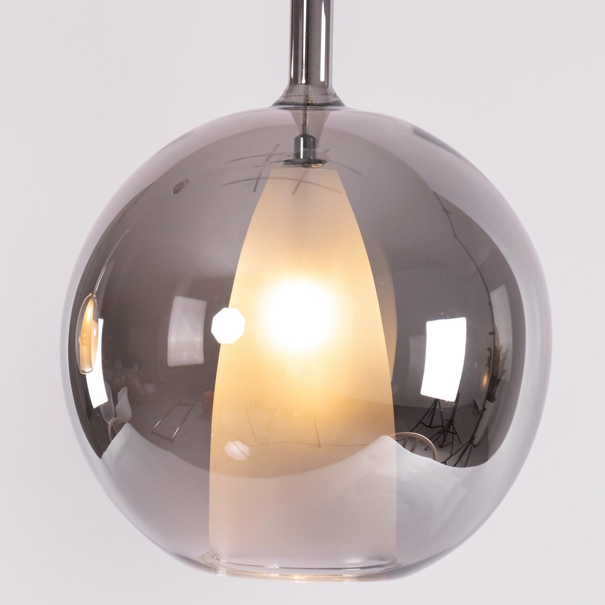 Lustra Pendant Lamp Smoked Glass Round-Neutral Decor