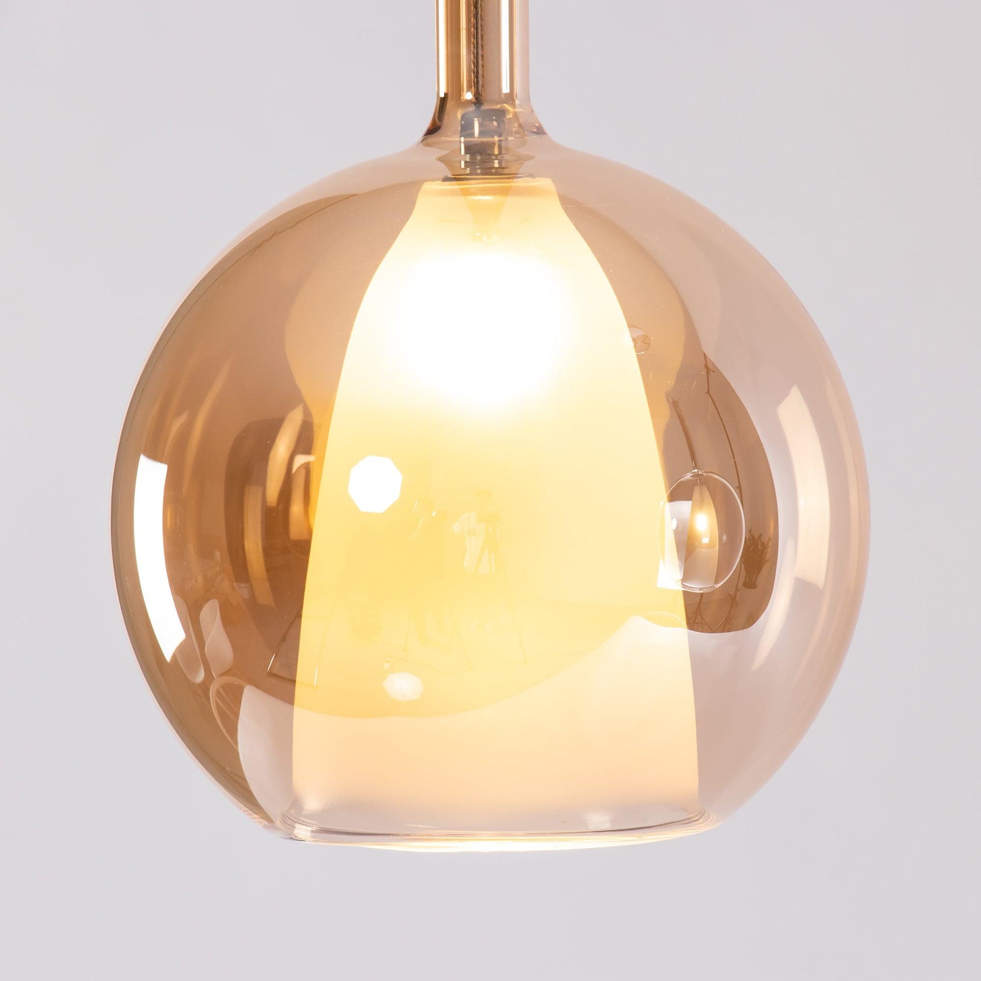 Lustra Pendant Lamp Smoked Glass Round-Neutral Decor
