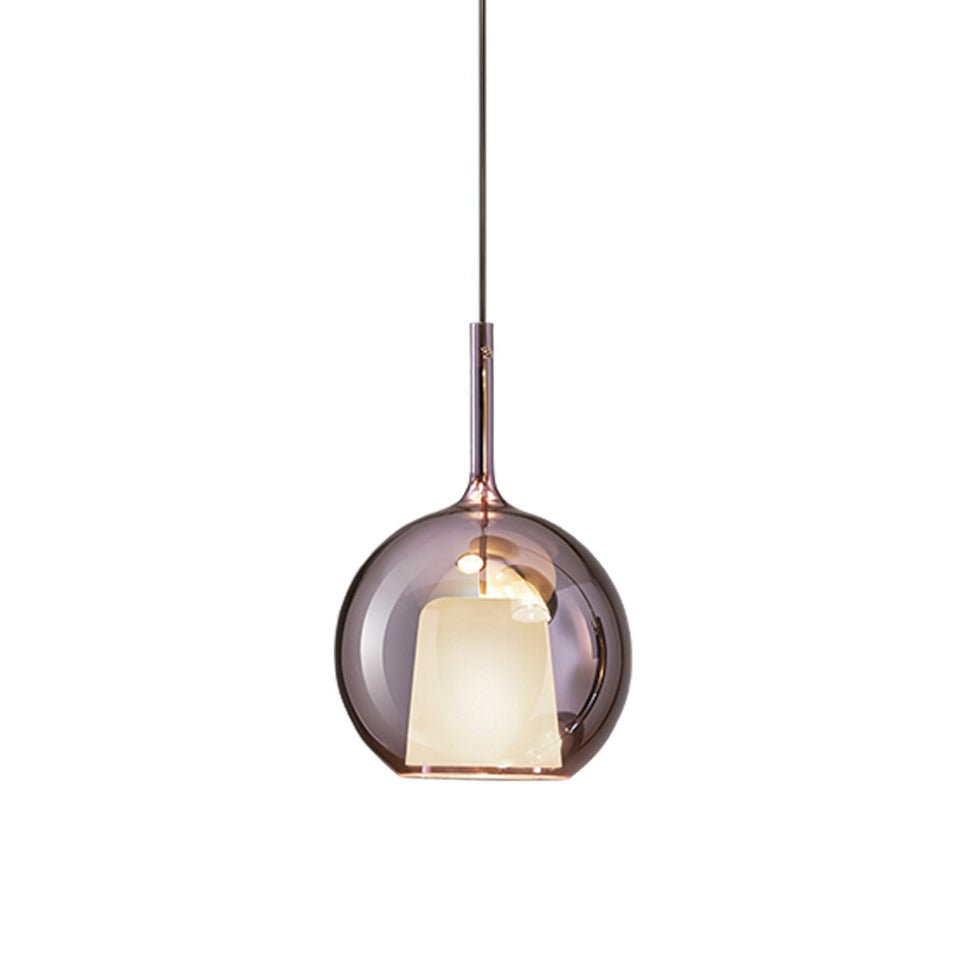 Lustra Pendant Lamp Smoked Glass Round-Neutral Decor