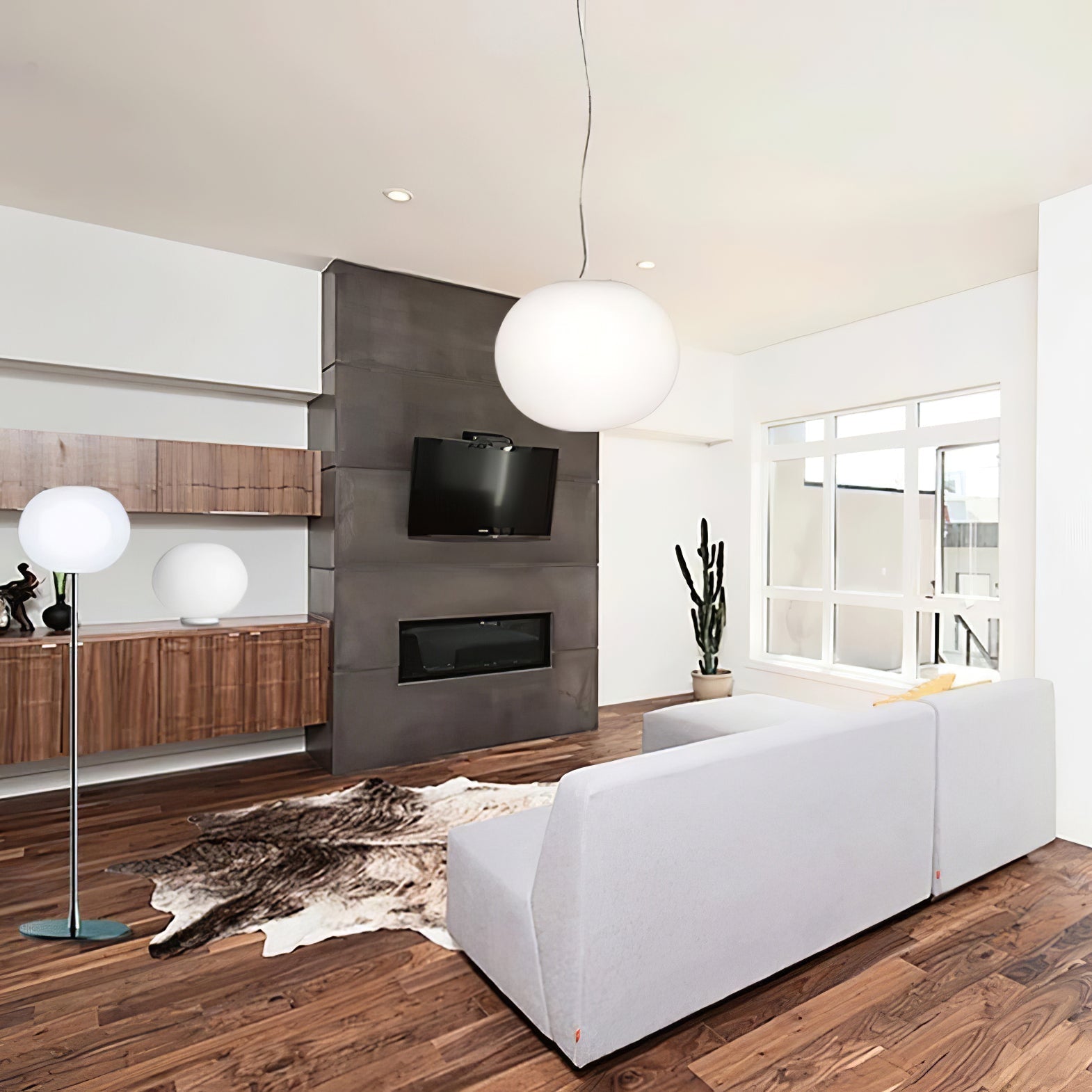 Gysta Contemporary Glass Pendant Lamp-Neutral Decor
