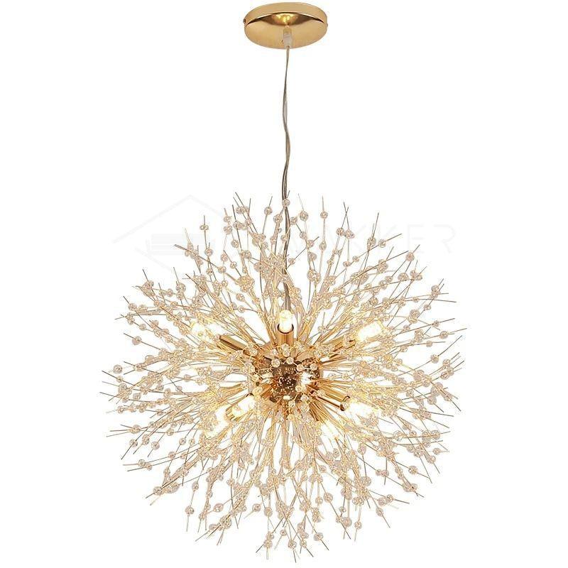 Haze Chandelier Crystal Dandelion with Crystals-Neutral Decor