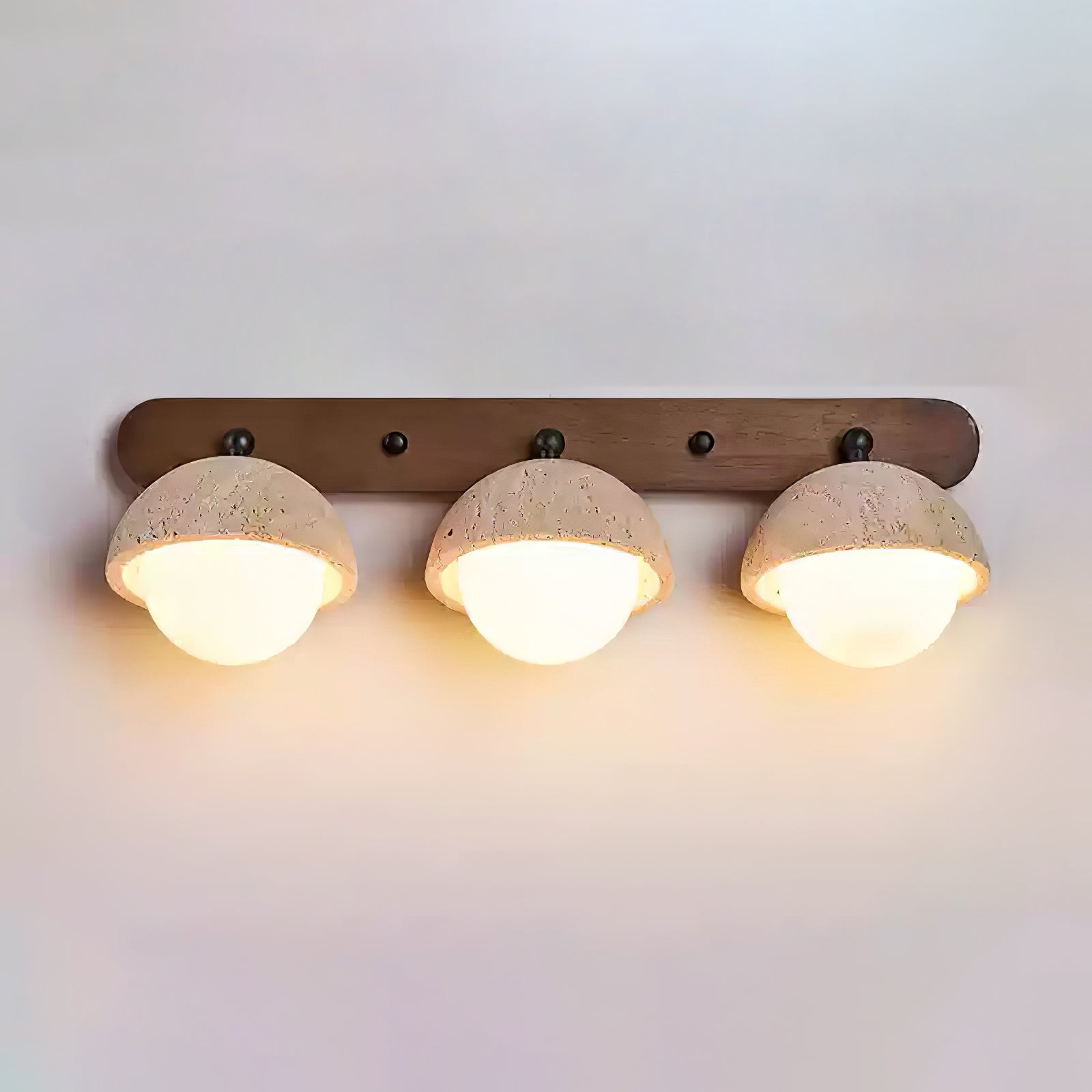 Cavix Arc-Shaped Travertine Wall Light-Neutral Decor