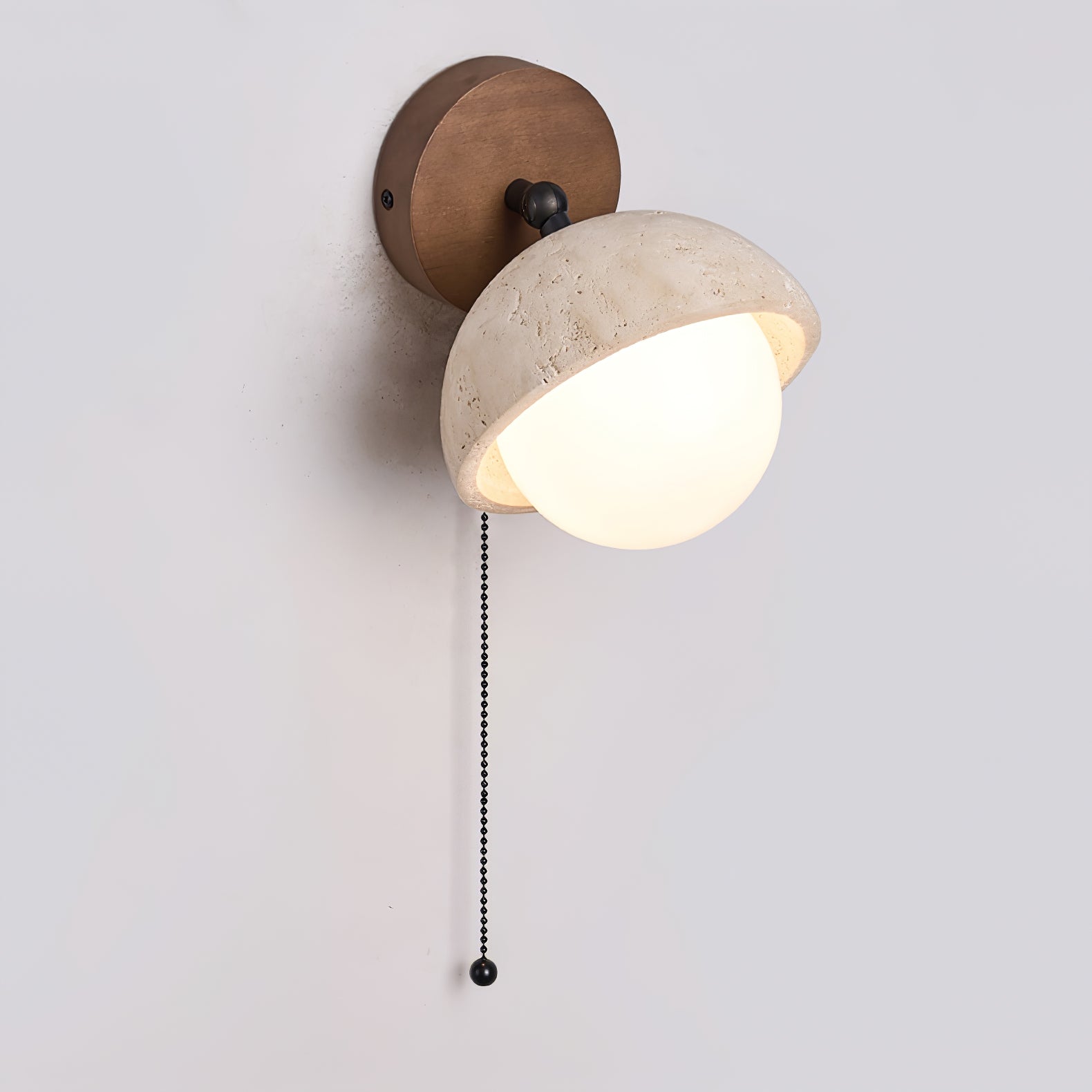 Avtale Arc-Shaped Travertine Wall Light-Neutral Decor