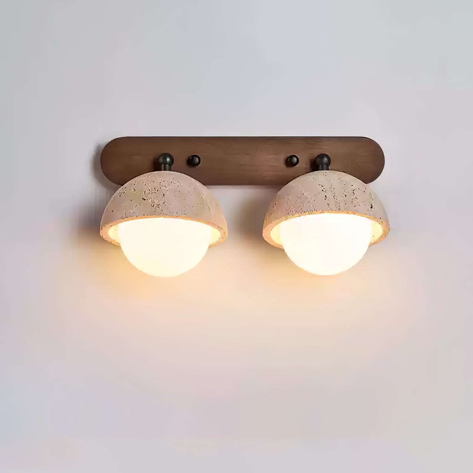 Cavix Arc-Shaped Travertine Wall Light-Neutral Decor