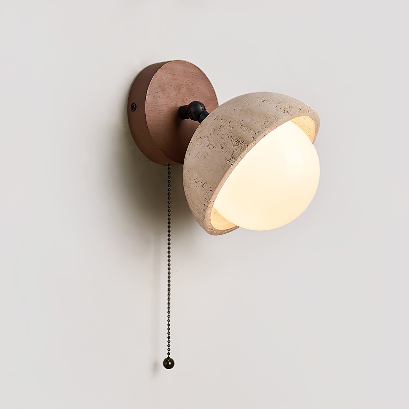 Avtale Arc-Shaped Travertine Wall Light-Neutral Decor