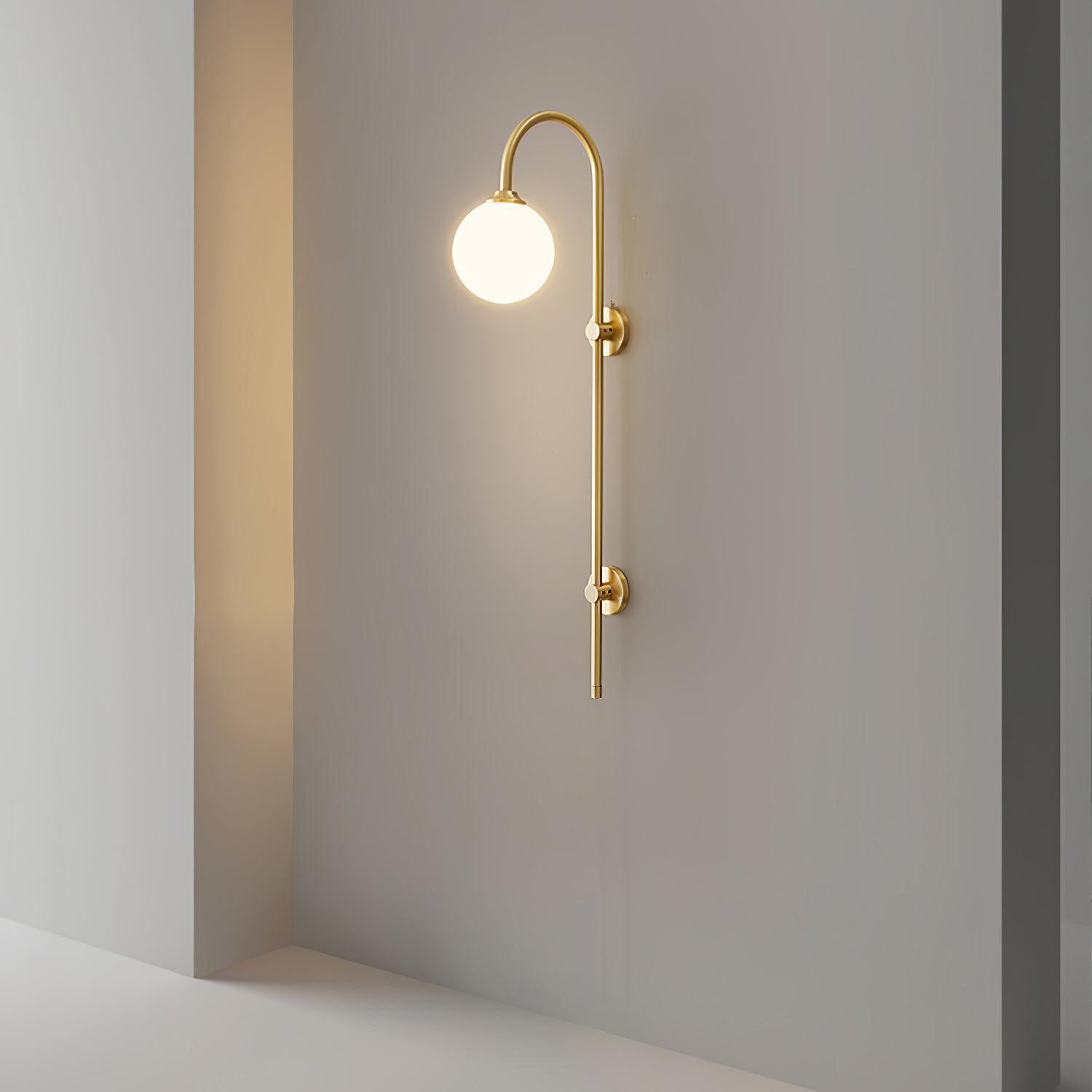 Nyvaris Modern Minimalist Globe Brass Glass Sconce Wall lamp-Neutral Decor