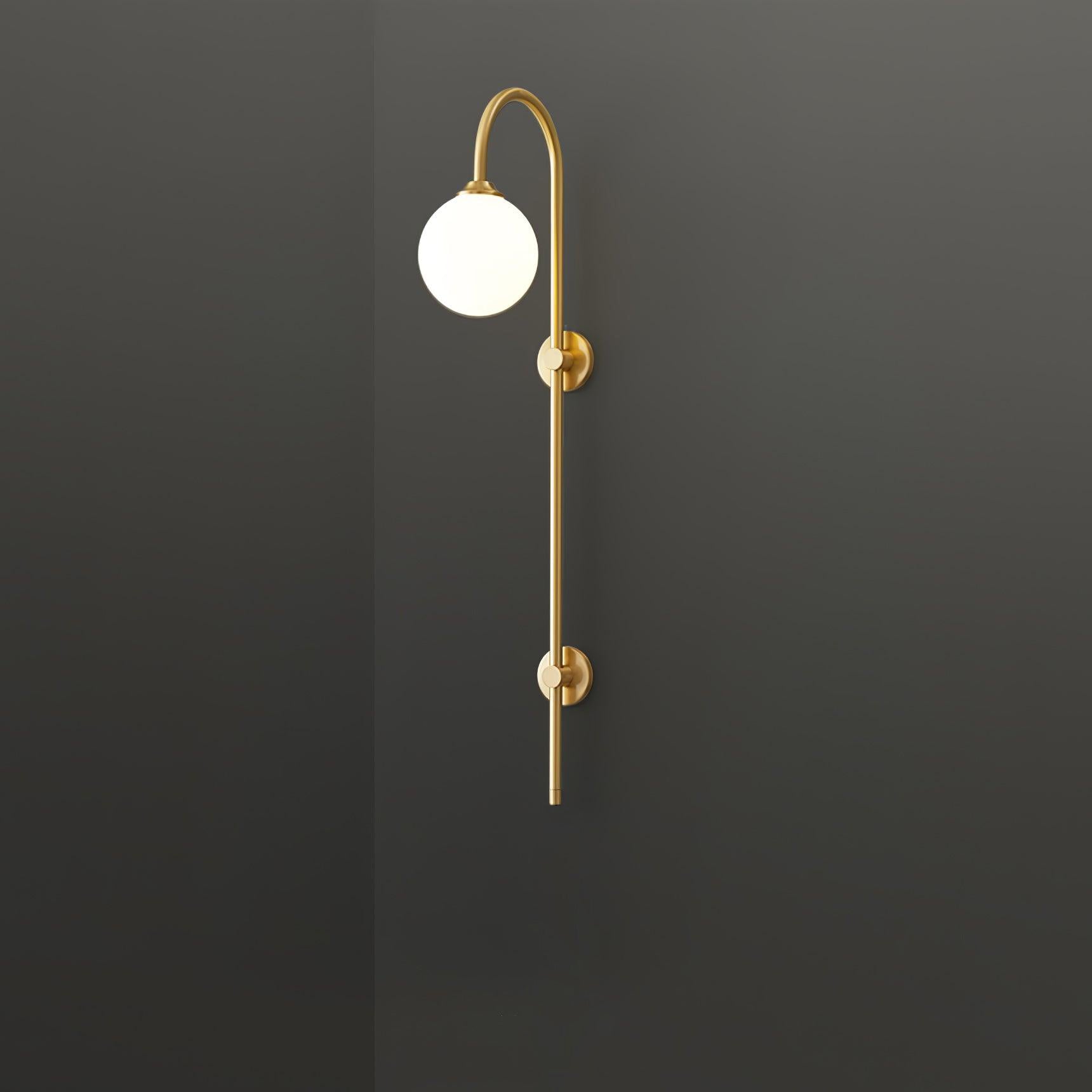 Nyvaris Modern Minimalist Globe Brass Glass Sconce Wall lamp-Neutral Decor