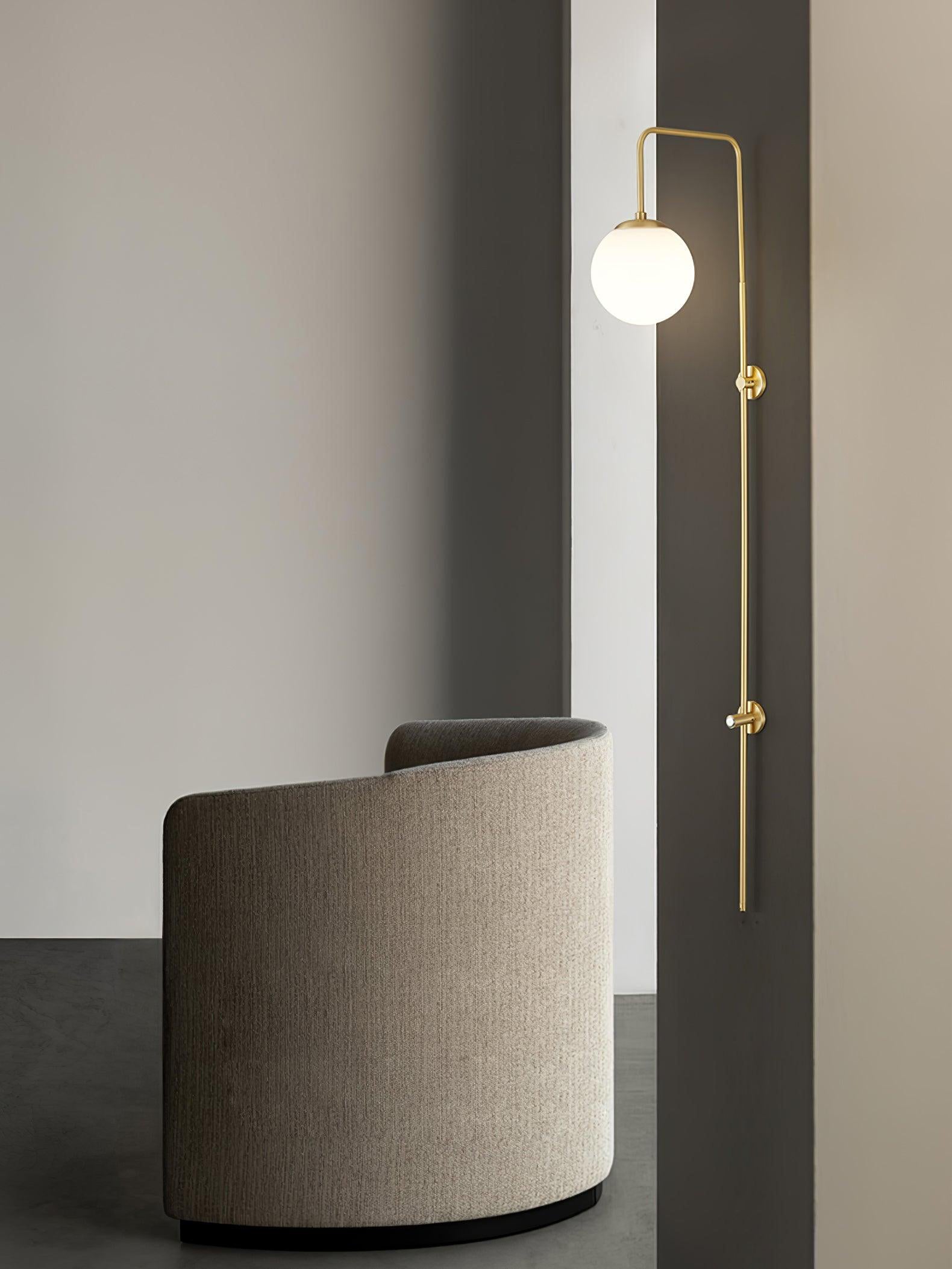 Nyvaris Modern Minimalist Globe Brass Glass Sconce Wall lamp-Neutral Decor