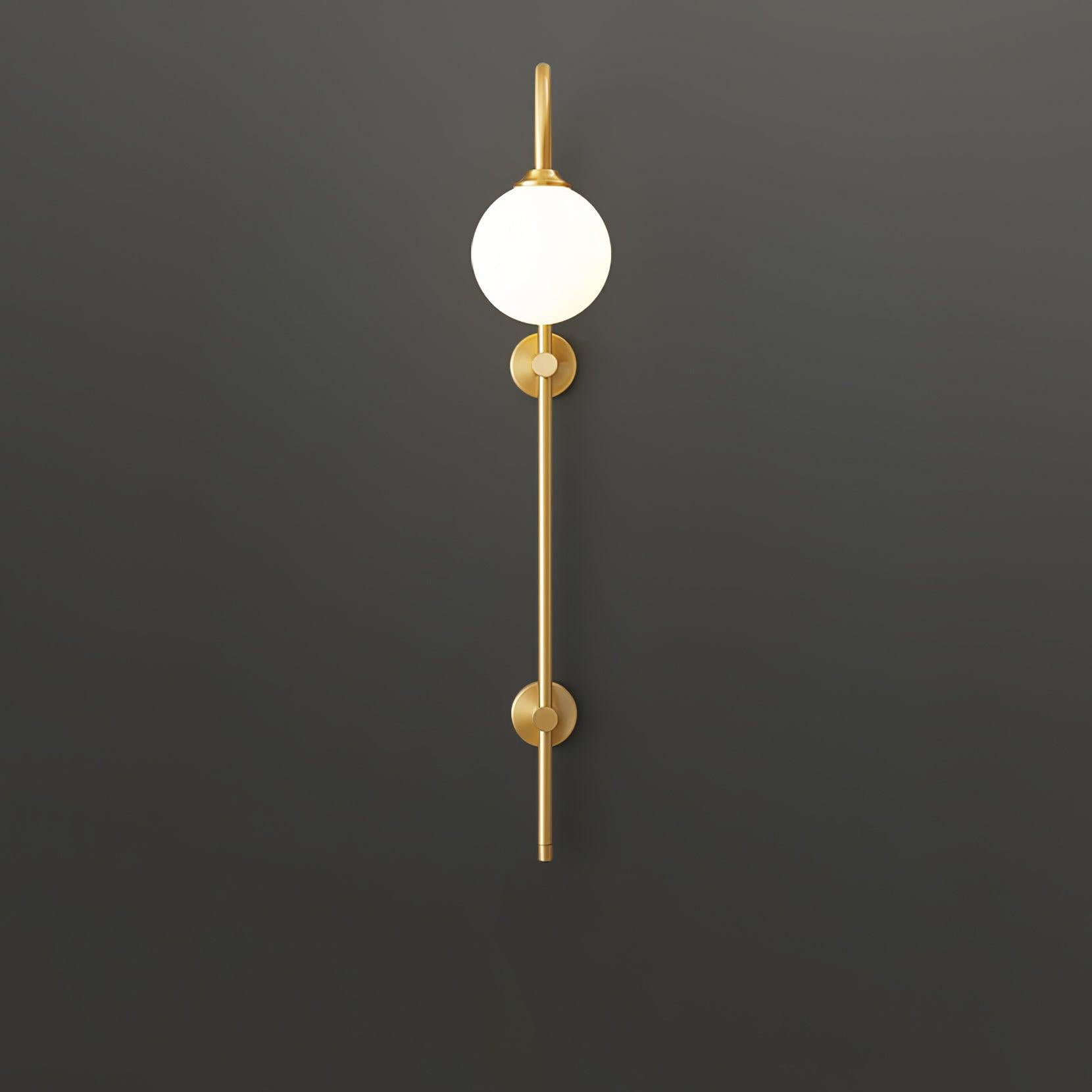 Nyvaris Modern Minimalist Globe Brass Glass Sconce Wall lamp-Neutral Decor