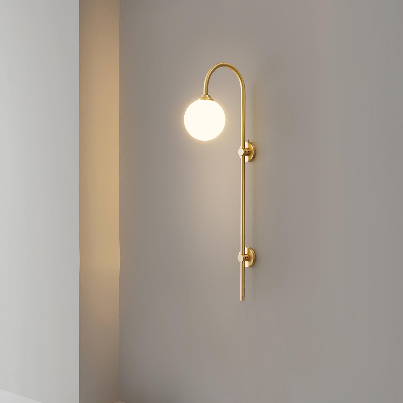 Nyvaris Modern Minimalist Globe Brass Glass Sconce Wall lamp-Neutral Decor