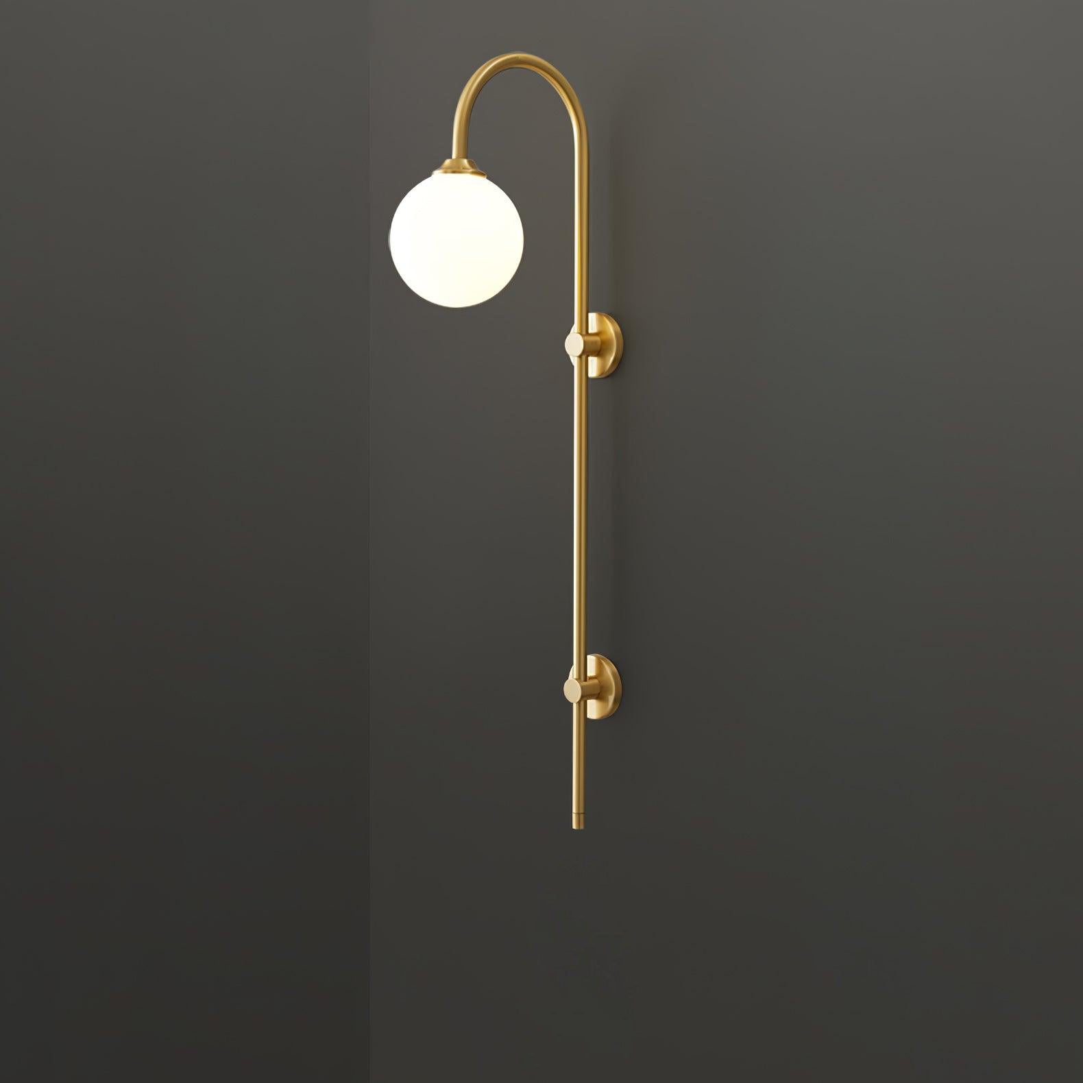 Nyvaris Modern Minimalist Globe Brass Glass Sconce Wall lamp-Neutral Decor