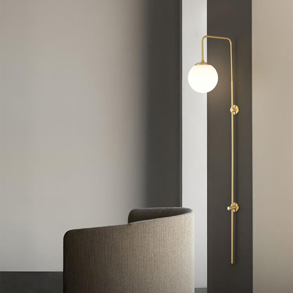 Nyvaris Modern Minimalist Globe Brass Glass Sconce Wall lamp-Neutral Decor