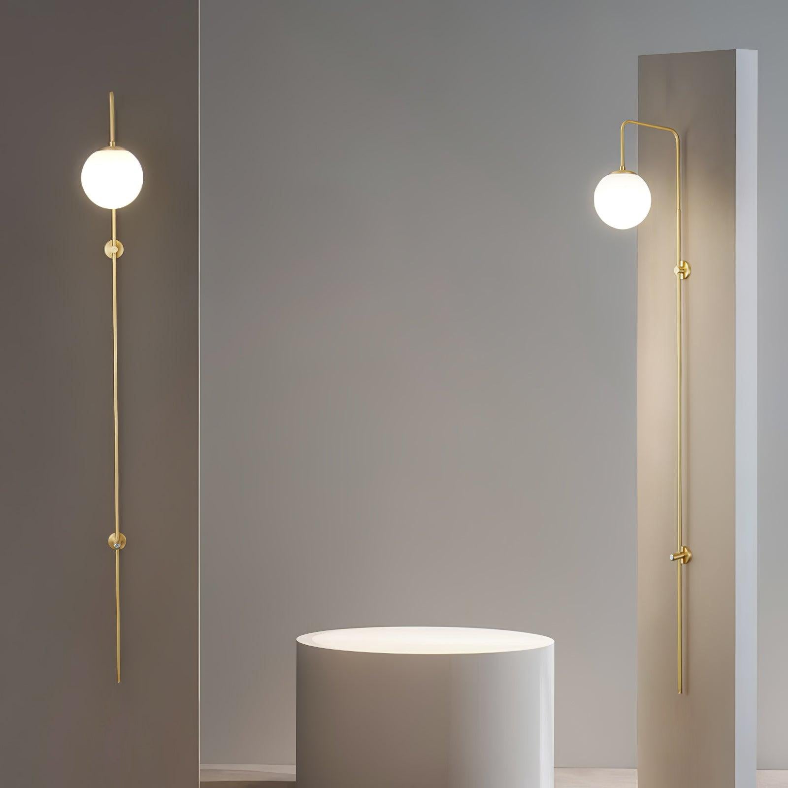 Nyvaris Modern Minimalist Globe Brass Glass Sconce Wall lamp-Neutral Decor