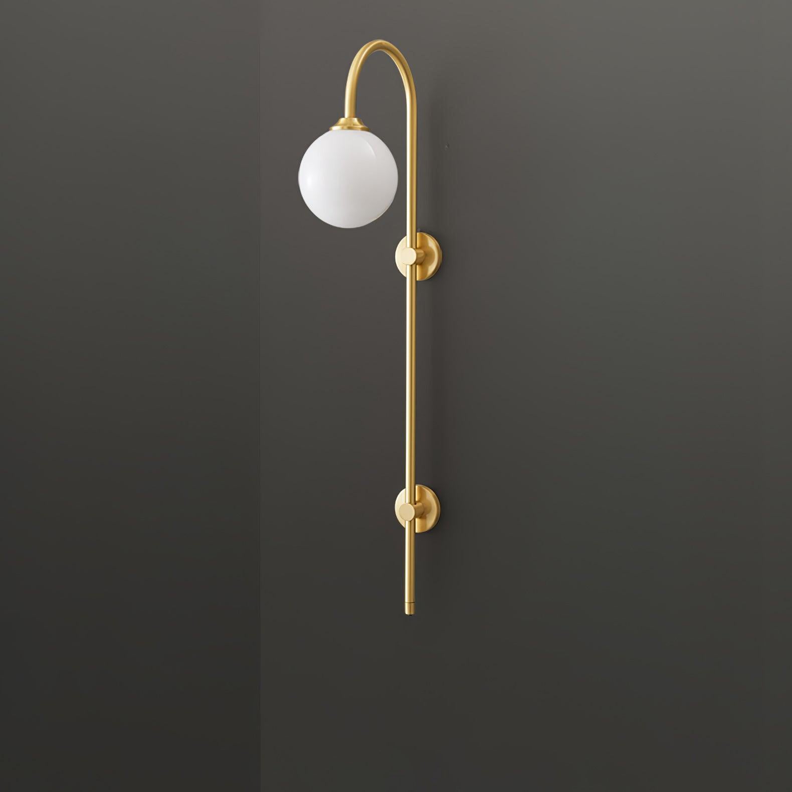 Nyvaris Modern Minimalist Globe Brass Glass Sconce Wall lamp-Neutral Decor