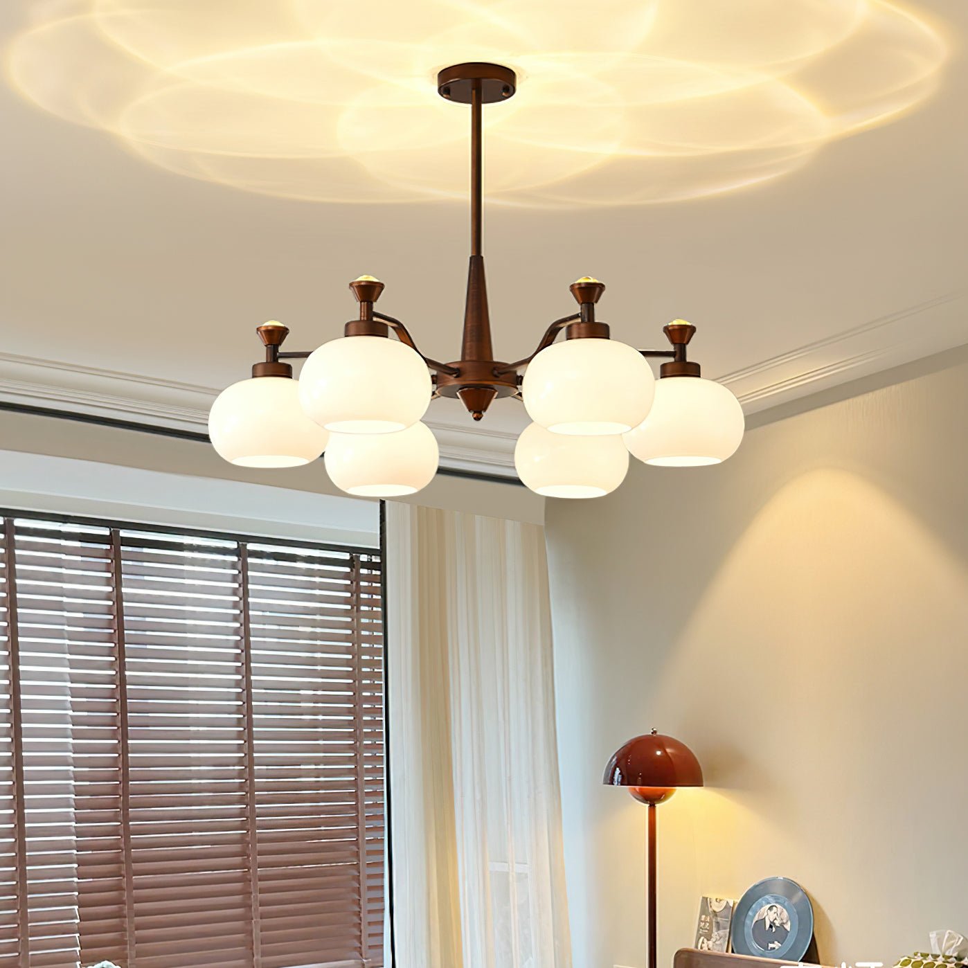 Aurora Chandelier Globe Spotlight-Neutral Decor