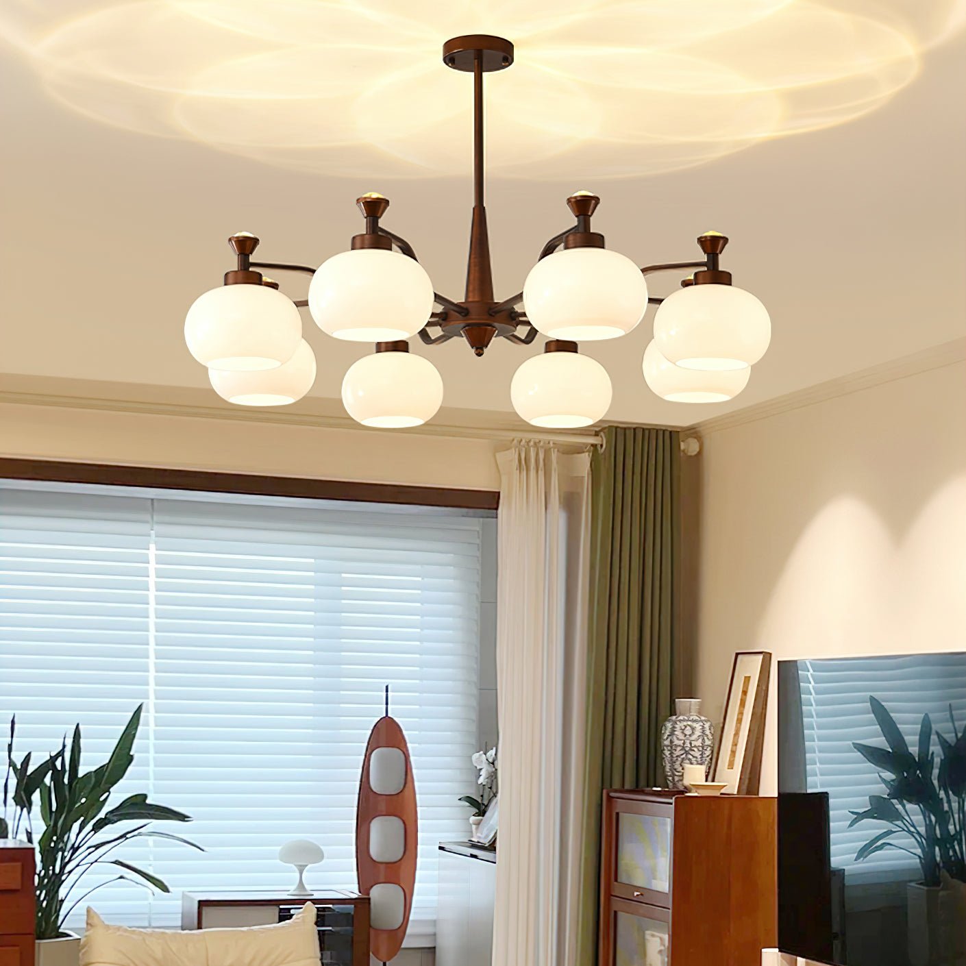 Aurora Chandelier Globe Spotlight-Neutral Decor