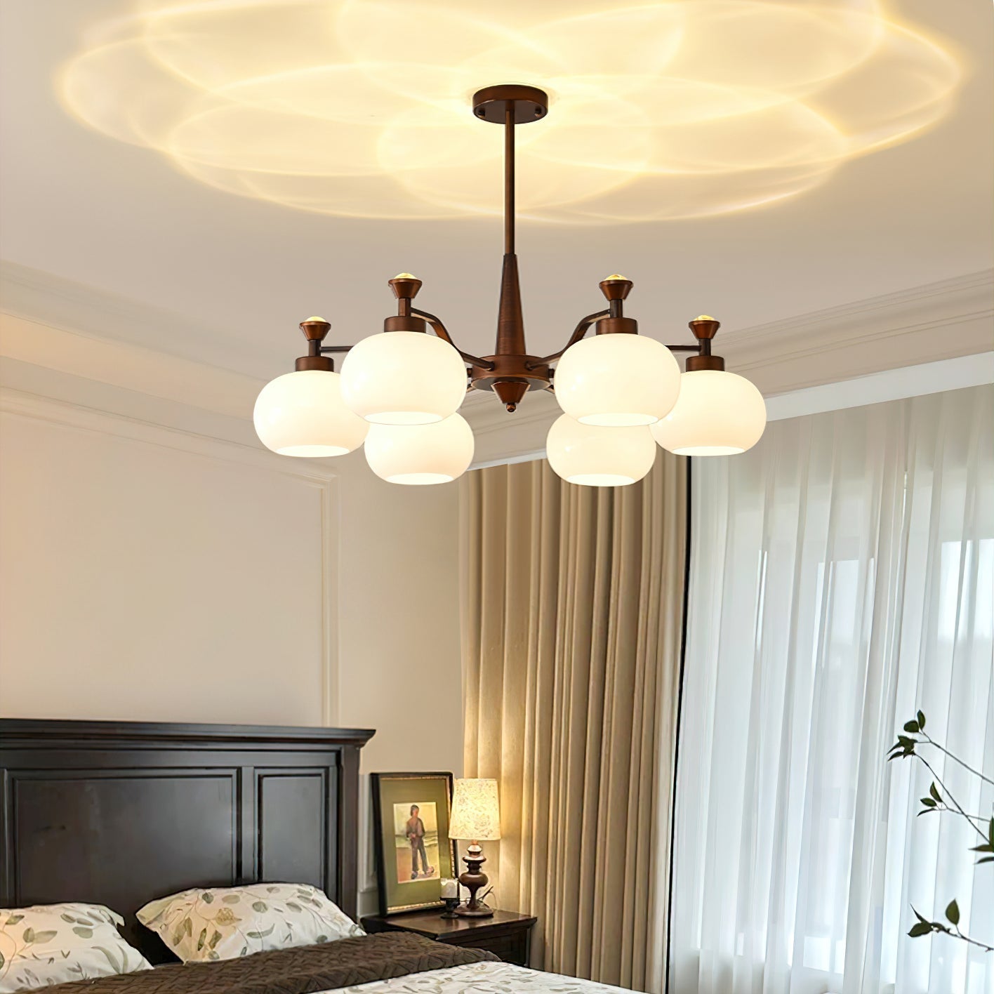 Aurora Chandelier Globe Spotlight-Neutral Decor