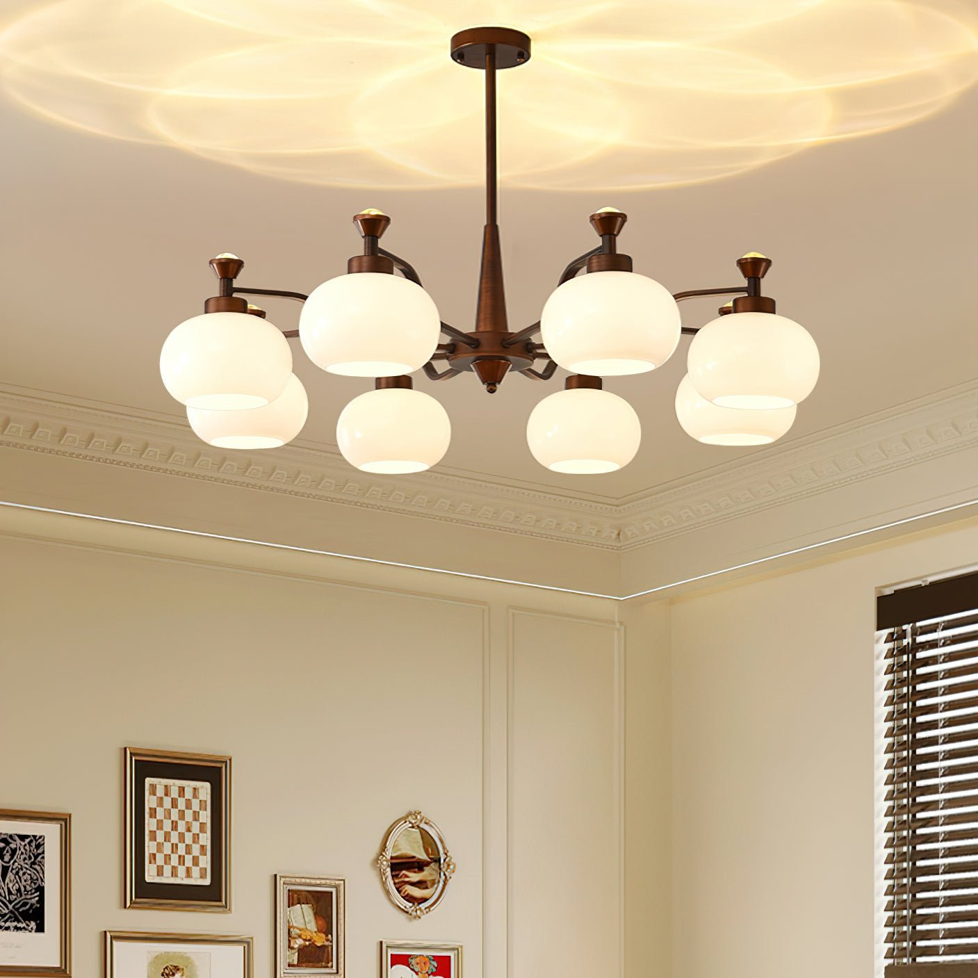 Aurora Chandelier Globe Spotlight-Neutral Decor