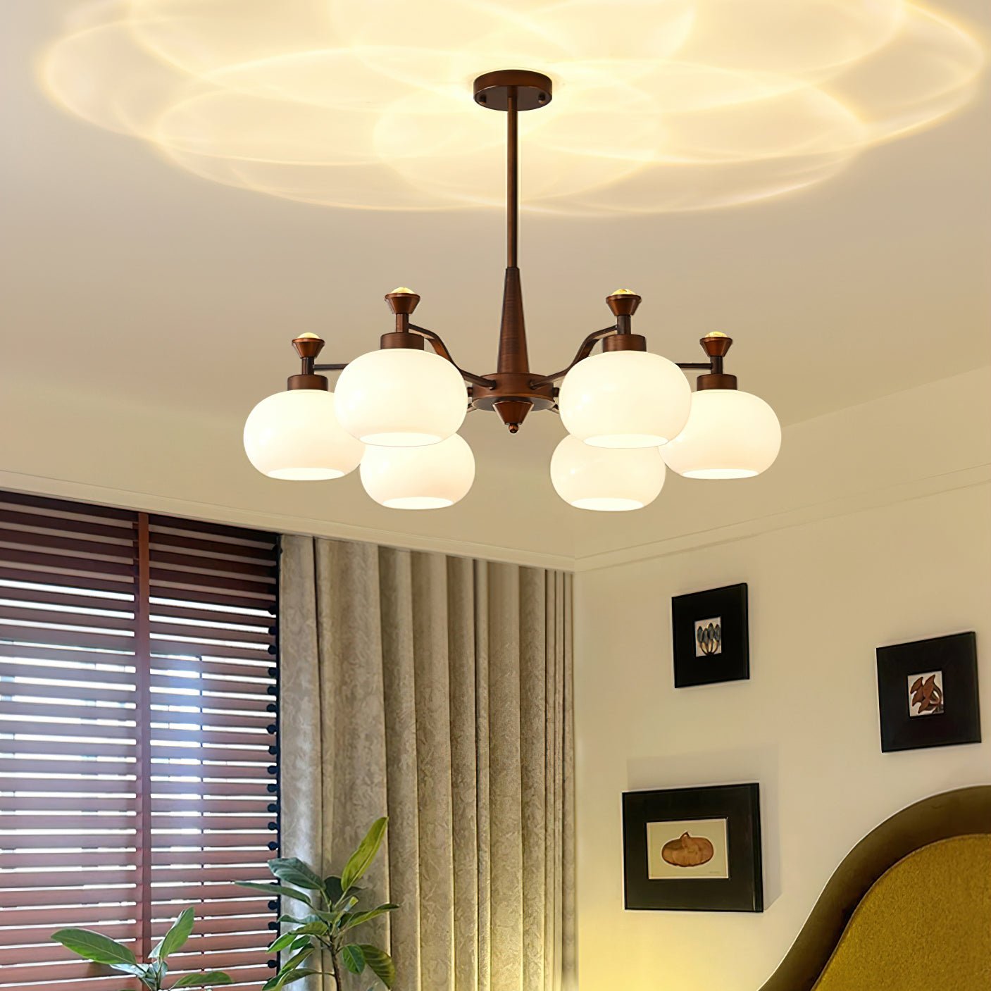 Aurora Chandelier Globe Spotlight-Neutral Decor